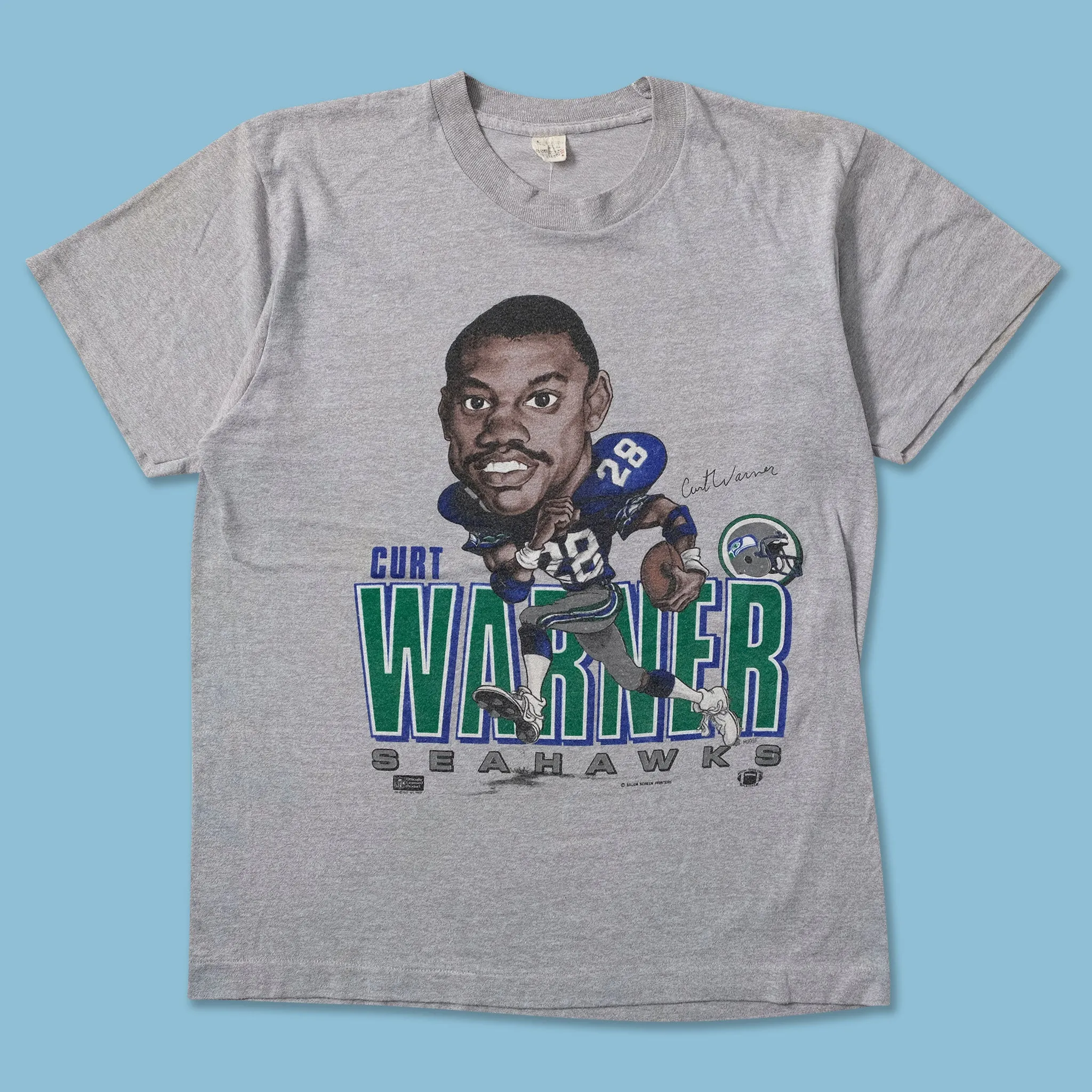 Soft and Stylish Versatile Design 1987 Curt Warner Seahawks T-Shirt Small