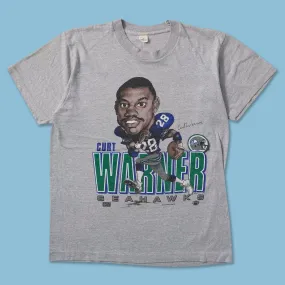 Short sleeved breeziness 1987 Curt Warner Seahawks T-Shirt Small