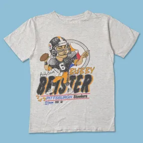 1990 Pittsburgh Steelers Bubby Brister T-Shirt Small Non Restrictive Fit Breathable Fit