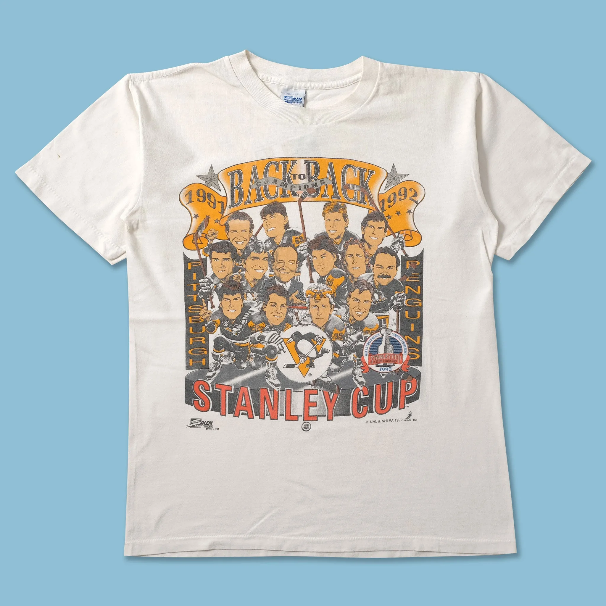 soft fit 1992 Pittsburgh Penguins T-Shirt Small
