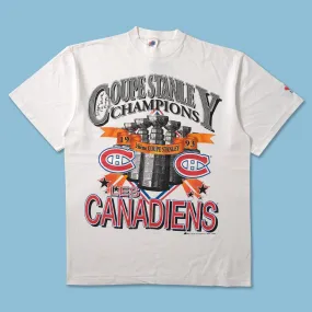 1993 Montreal Canadiens T-Shirt Large Longline Hemline WrinkleResistant