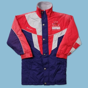 1994 Champion USA Olympic Team Padded Jacket XSmall Soft Texture