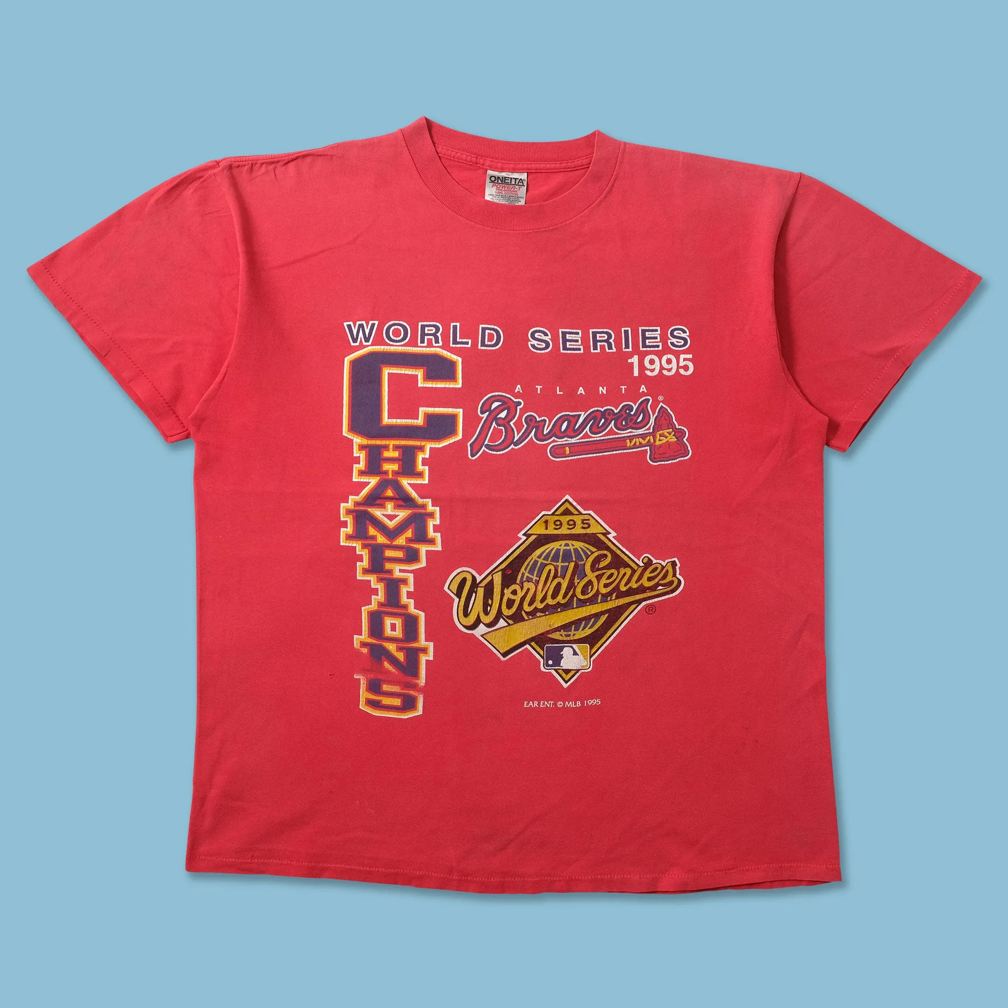 1995 Atlanta Braves T-Shirt XLarge Travel Comfort