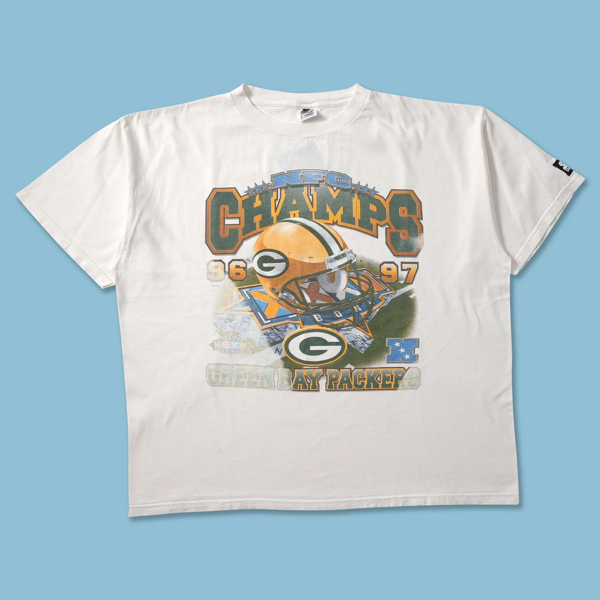1997 Starter Greenbay Packers T-Shirt XLarge Easy Style light layering