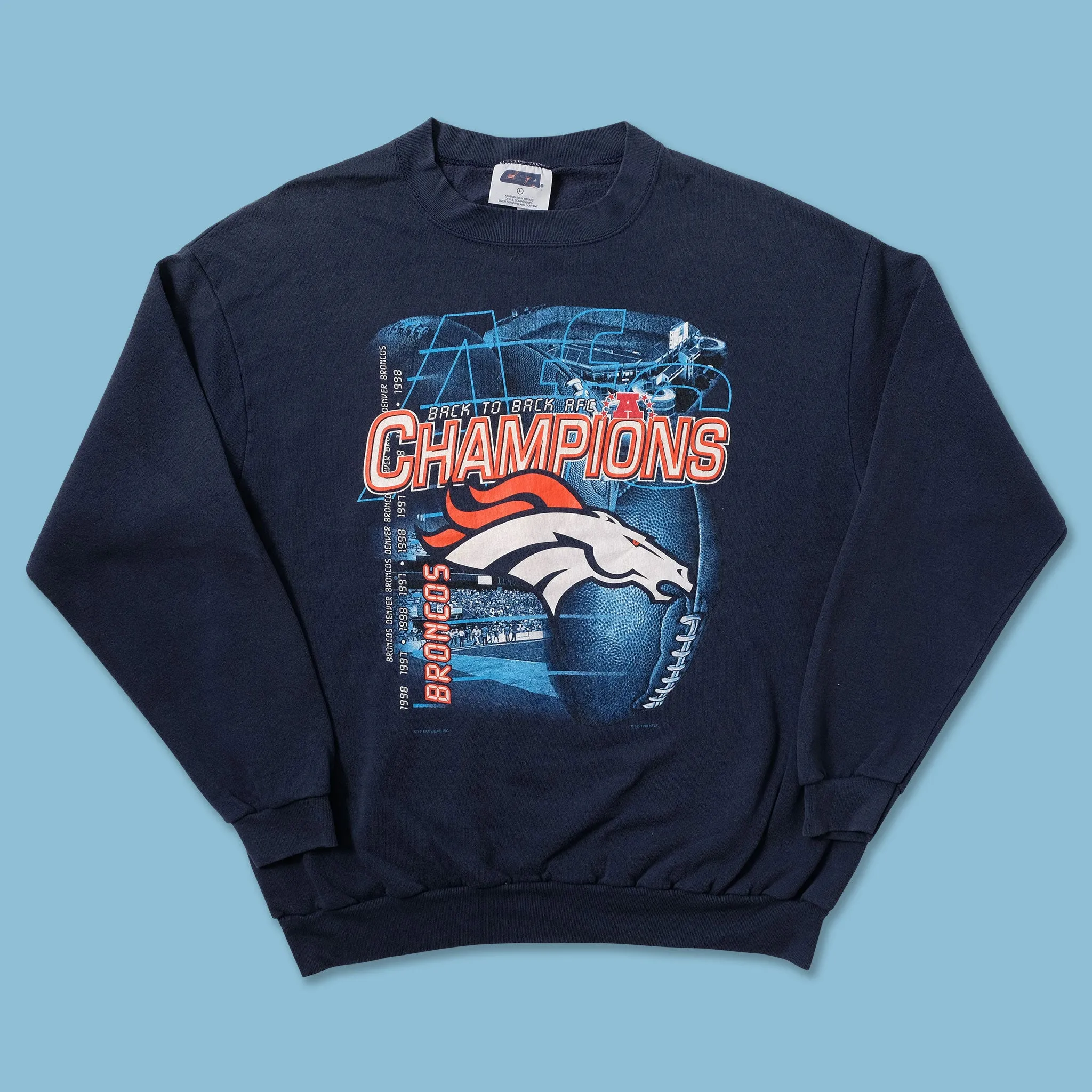 Fresh Bold goes with boots 1999 Denver Broncos Sweater Medium