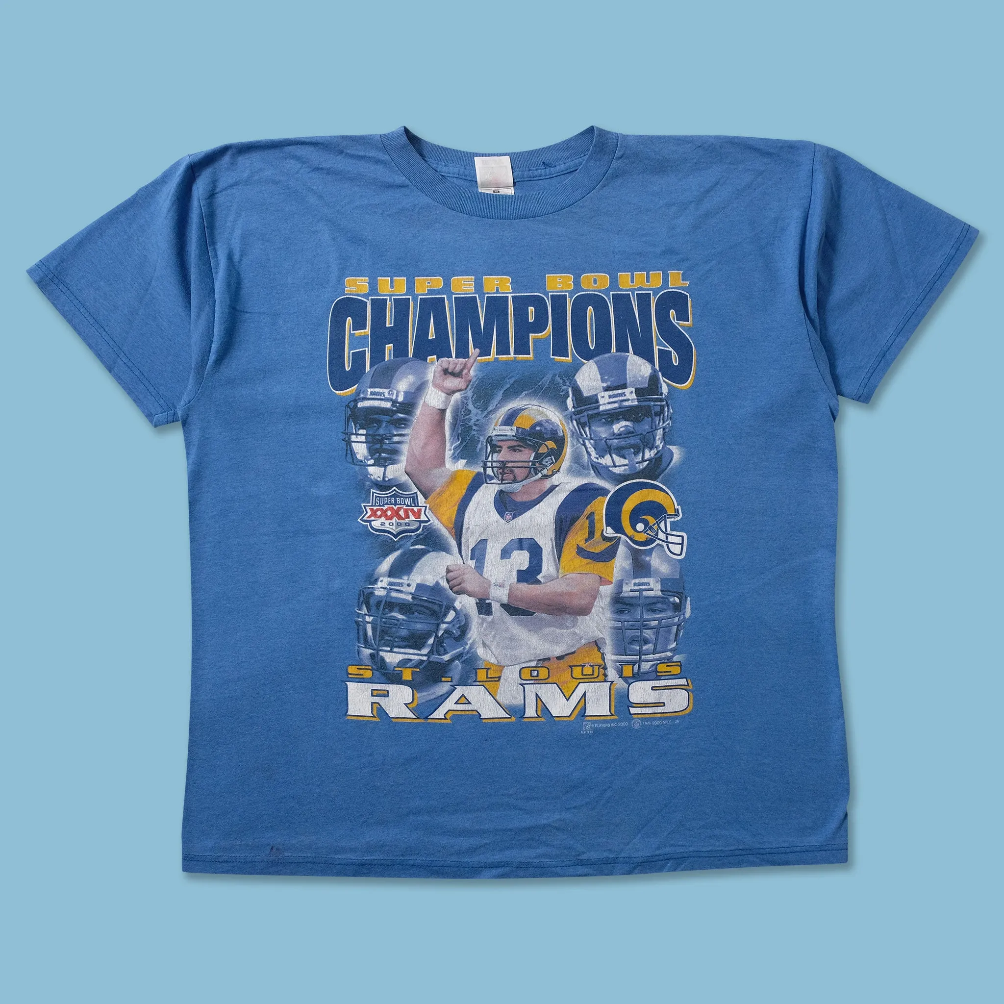 Soft and Flexible Casual Layering 2000 St. Louis Rams T-Shirt XLarge