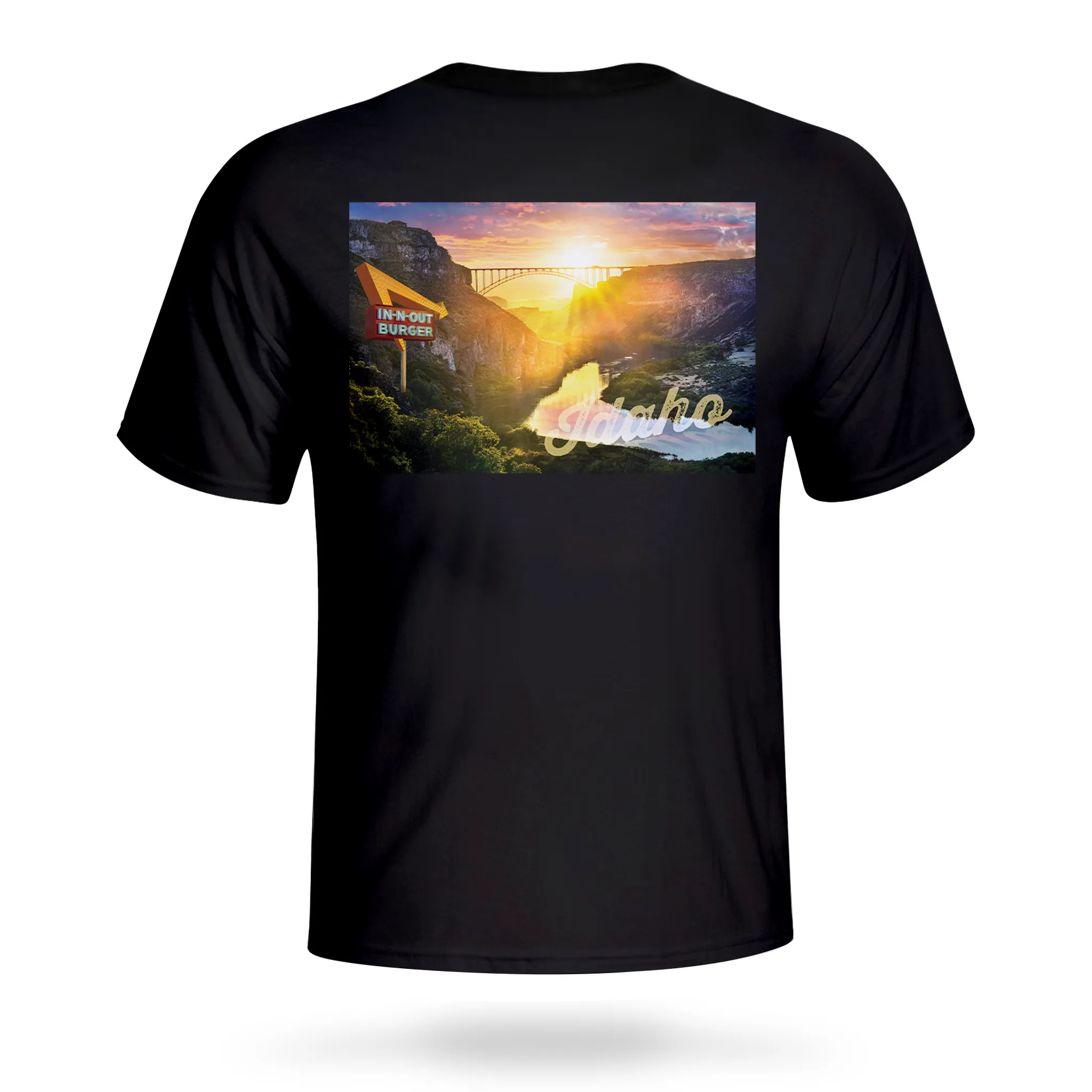 Crew Neck Design Wrinkle Resistant Finish 2023 Idaho Black