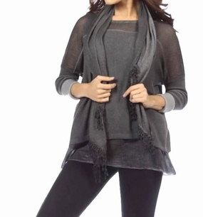 3-Piece Layered Set In Olive Stretch Material