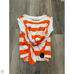Sustainable Fabric Blend Tapered Side Panels Top Sleeveless By Maeve In Striped Pattern, Size: S