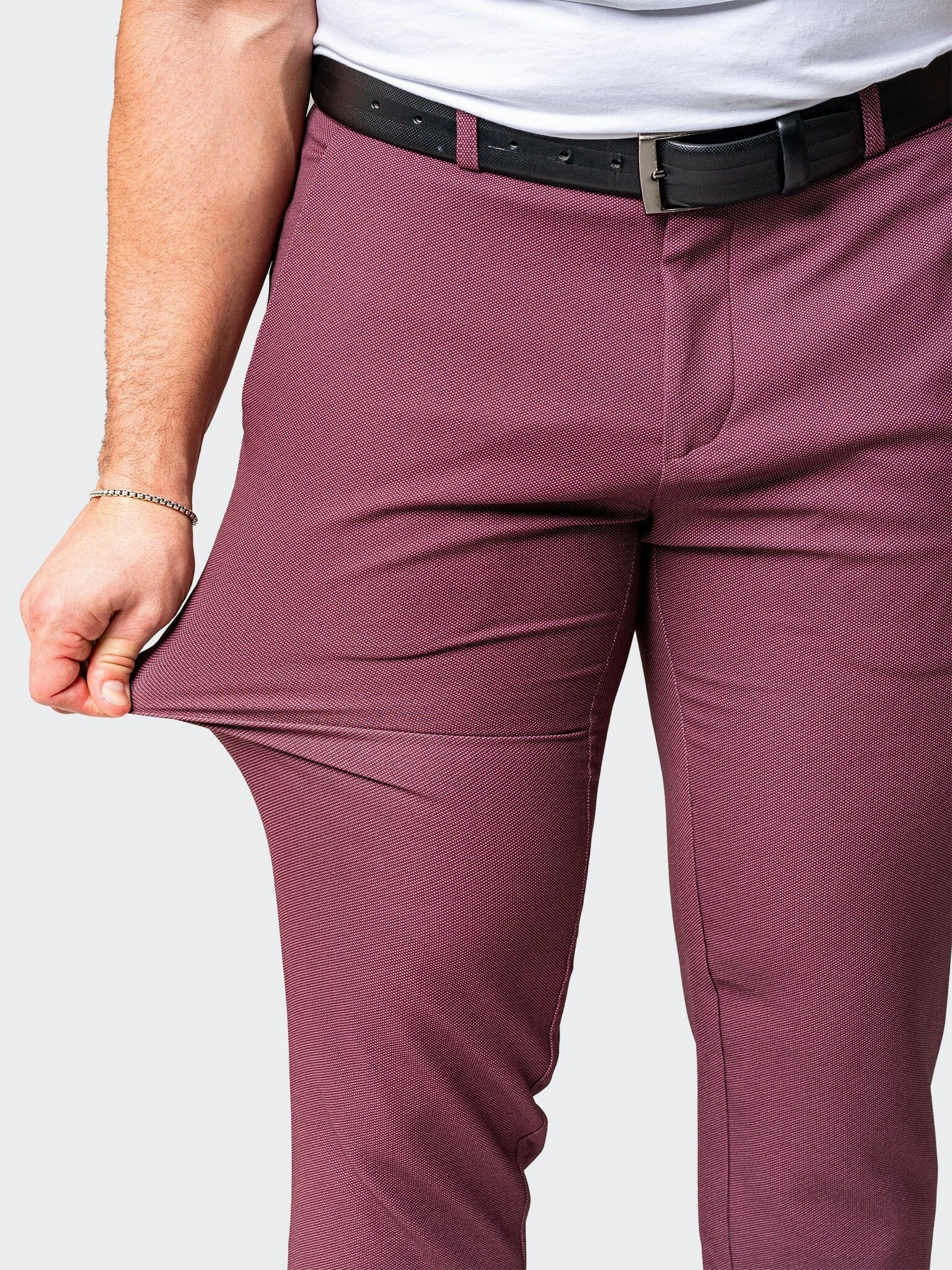 4-Way Stretch Pants Dot Red Simple Choice