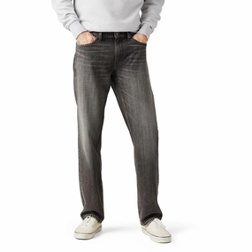559 Mens Faded Denim Straight Leg Jeans Circular Knit Construction Night Out Rainy Day