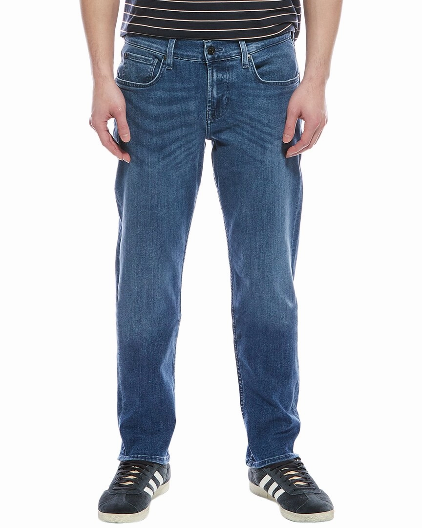 7 For All Mankind Comfort Luxe Mid Blue Slim Tapered Jean City Walk Smooth