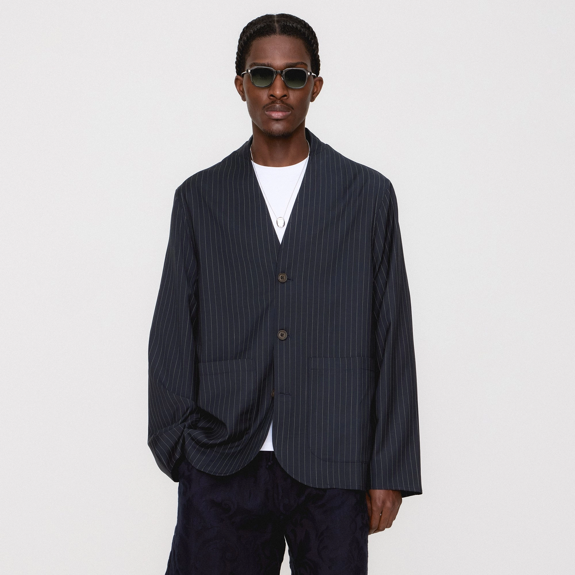 &Kin Tropical Wool Zac Blazer - Admiral Packable design Heat Retention