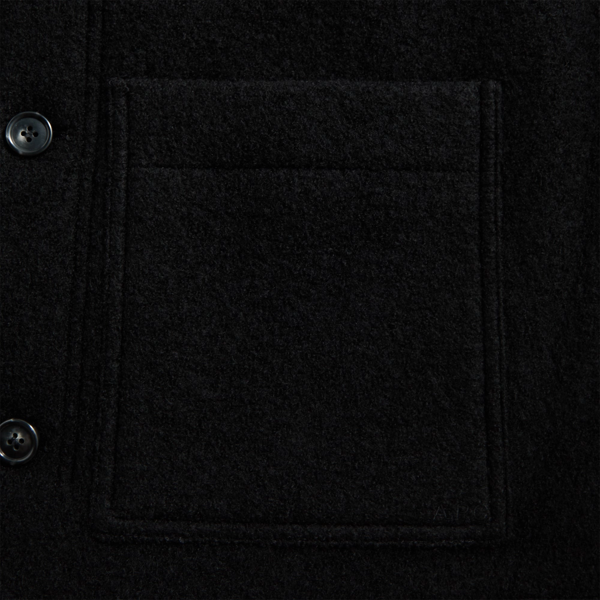 A.P.C. Veste Emile Logo Outerwear - Black heavy duty fabric