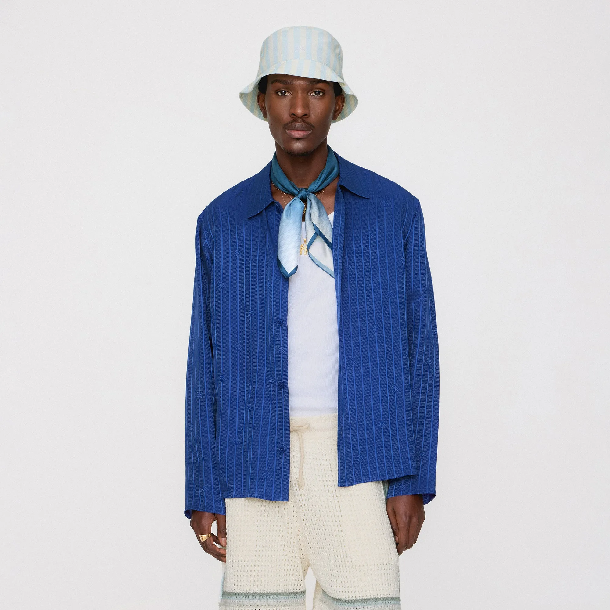 Kith Crest Logo Boxy Collared Overshirt - Bow Soft Material All-Season Wear