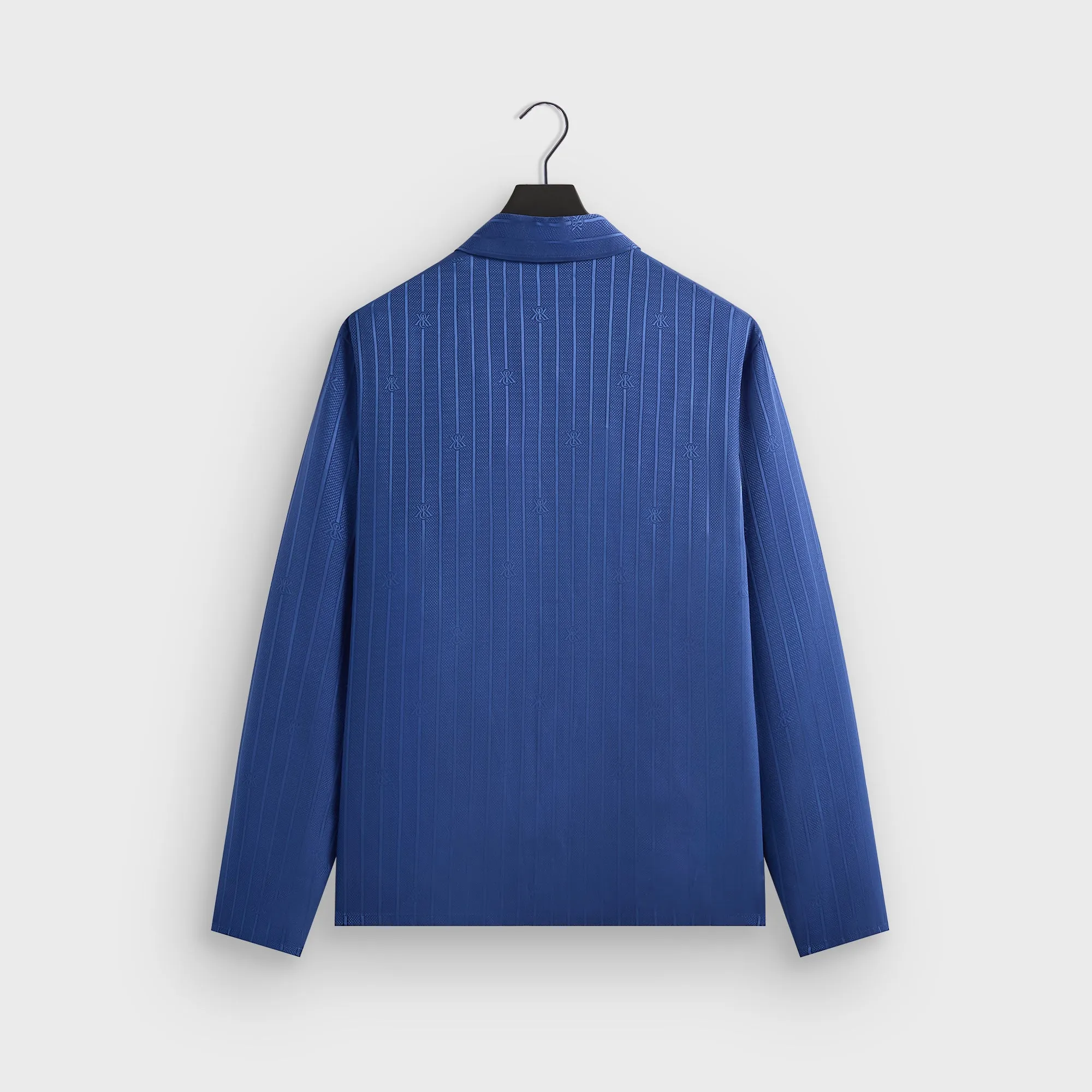 Minimalist Aesthetic Versatile Layering Piece Kith Crest Logo Boxy Collared Overshirt - Bow
