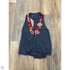 GarmentWashed Texture Workout Apparel Tank Top By Free People In Navy, Size: S