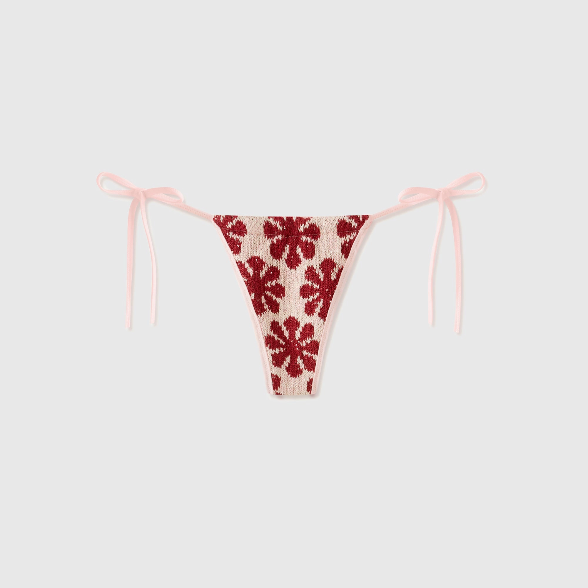 Ultraviolet Guard Asta Resort Lio Jacquard Bikini Bottom - Pink Delilah
