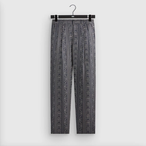TailoredSilhouette Airy Feel &Kin Batik Stripe Pleated Ari Trouser - Nocturnal