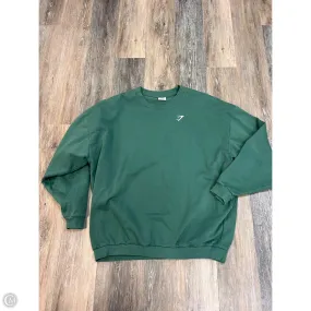 Oversized Fit Athletic Sweatshirt Crewneck By Gym Shark In Green, Size: Xl