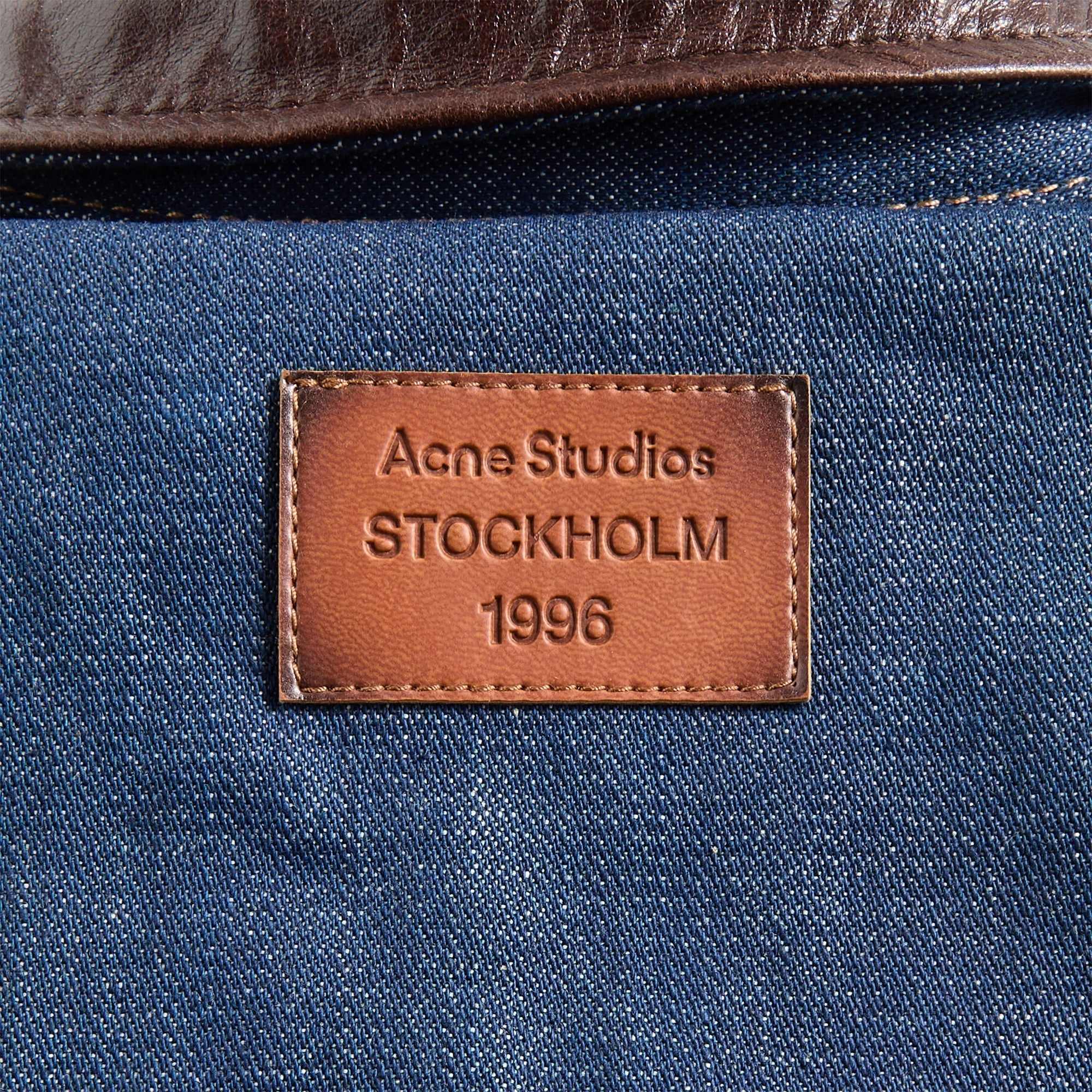 DoubleLayeredEdges AbrasionResistantSurface Acne Studios Denim Jacket - Indigo Blue