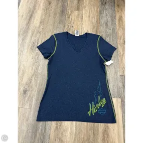 Top Short Sleeve By Harley Davidson In Blue, Size: L Thermal Regulation System
