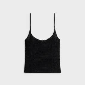 Breathable Mesh Panels Kith Women Mesh Cami - Black