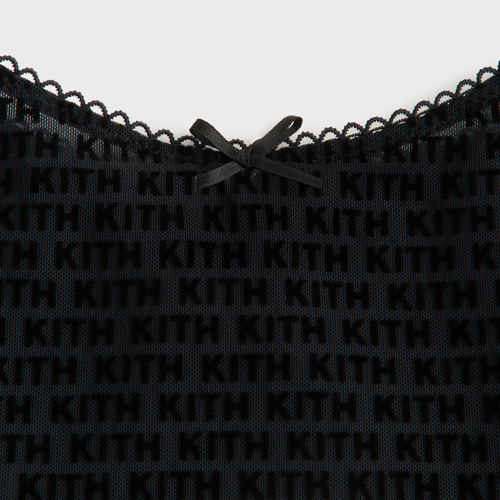 Minimal Smooth Layered Cut Kith Women Mesh Cami - Black
