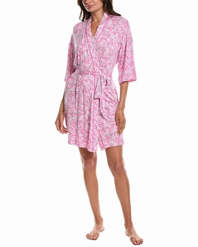 Ellen Tracy Wrap Robe No Slip Grip Flexible Stretch Material
