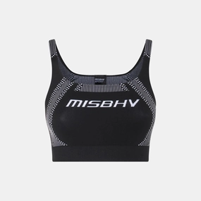 High-Stretch Youth MISBHV Sport Bra Top - Black / White