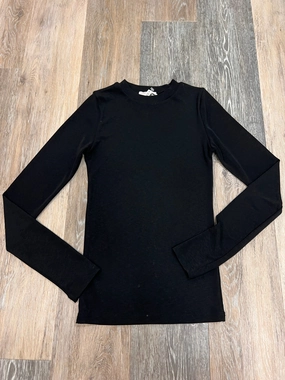 Top Long Sleeve By SNDYS In Black, Size: S Tear Resistant Weave