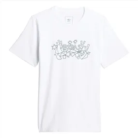 Adidas Liisa Chisholm Ramps T-Shirt - White Striped Pattern
