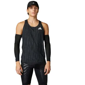 safety enhancement UV Protective Layer adidas | Men's Adizero Singlet - Carbon/Black