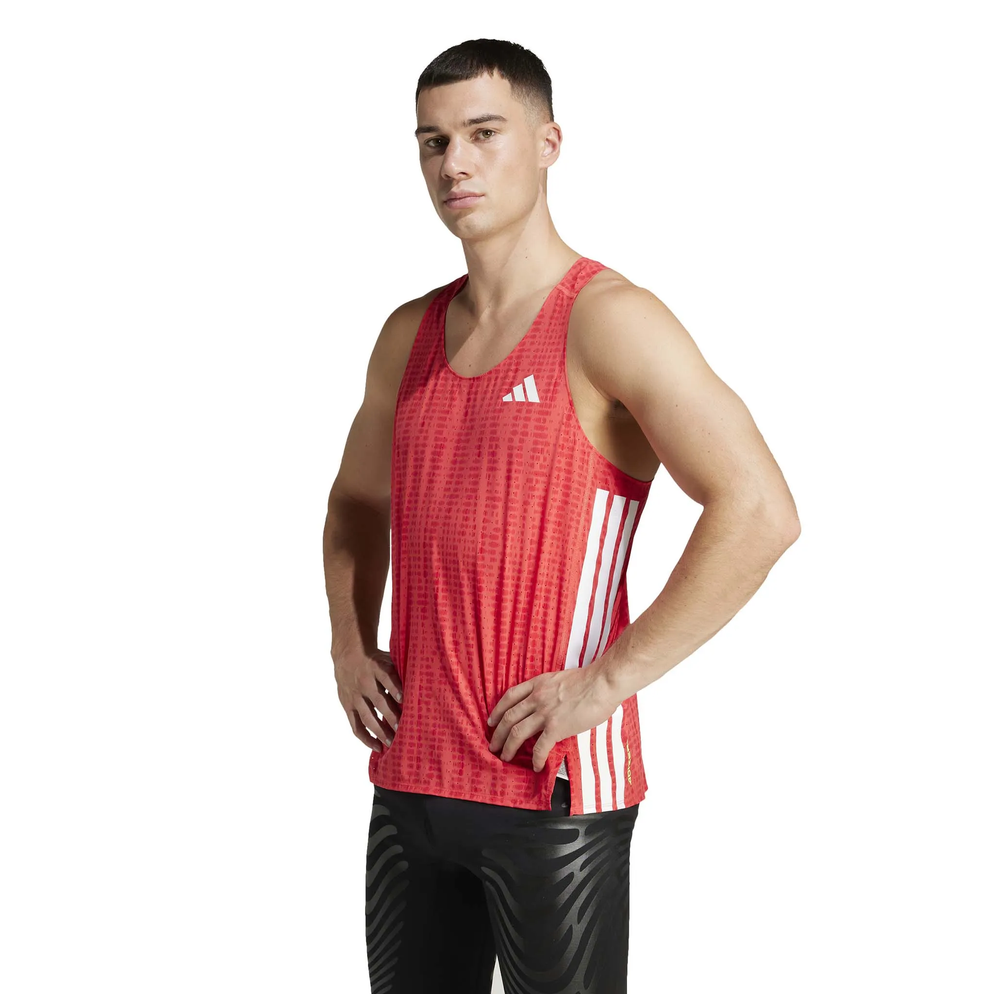 adidas | Men's Adizero Singlet - Semi Lucid Red/Pure Ruby Adaptable