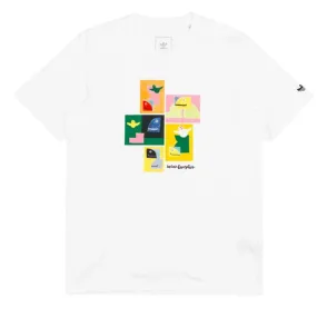 Adidas Shmoofoil Painted T-Shirt - Core White Casual Layering