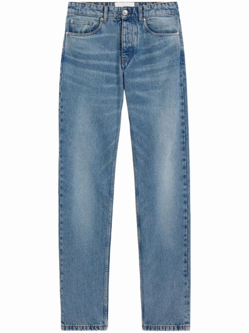 Vibrant Formal Earthy Rainy Day City Walk Indigo Cotton Slim Jeans