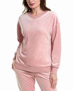 Donna Karan Sleepwear Velour Sleep Top Universal Sizing System