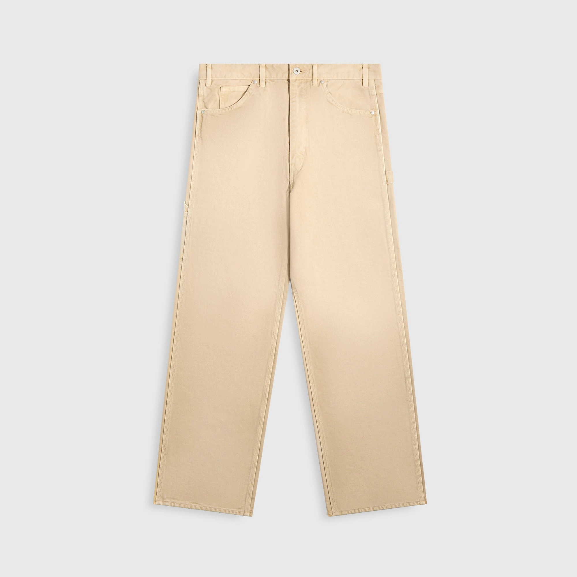 Premium Stretch Auralee Organic Cotton Duck Pants - Light Beige