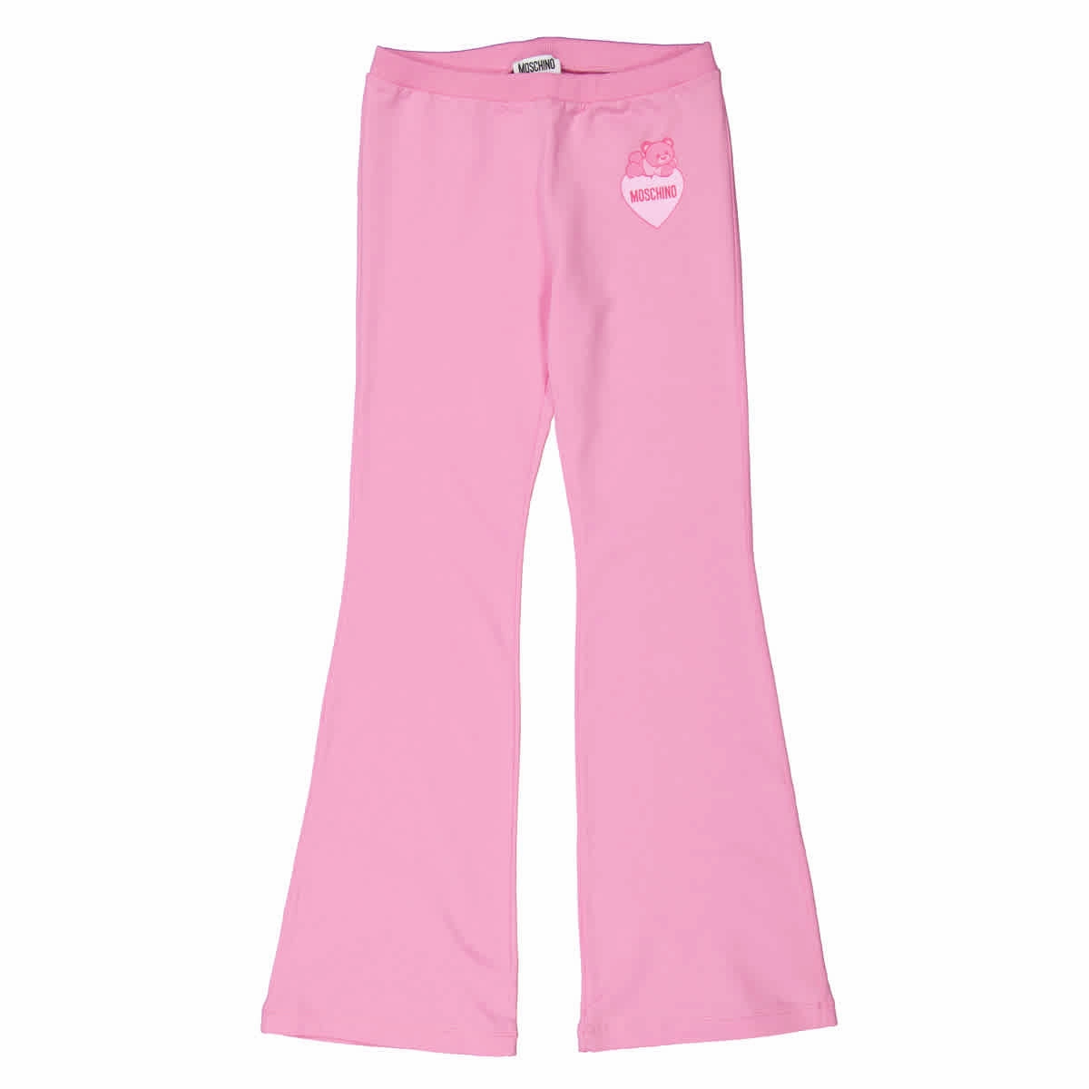 Moschino Girls Teddy Bear-Motif Cotton Blend Track Pants Embroidered Detail