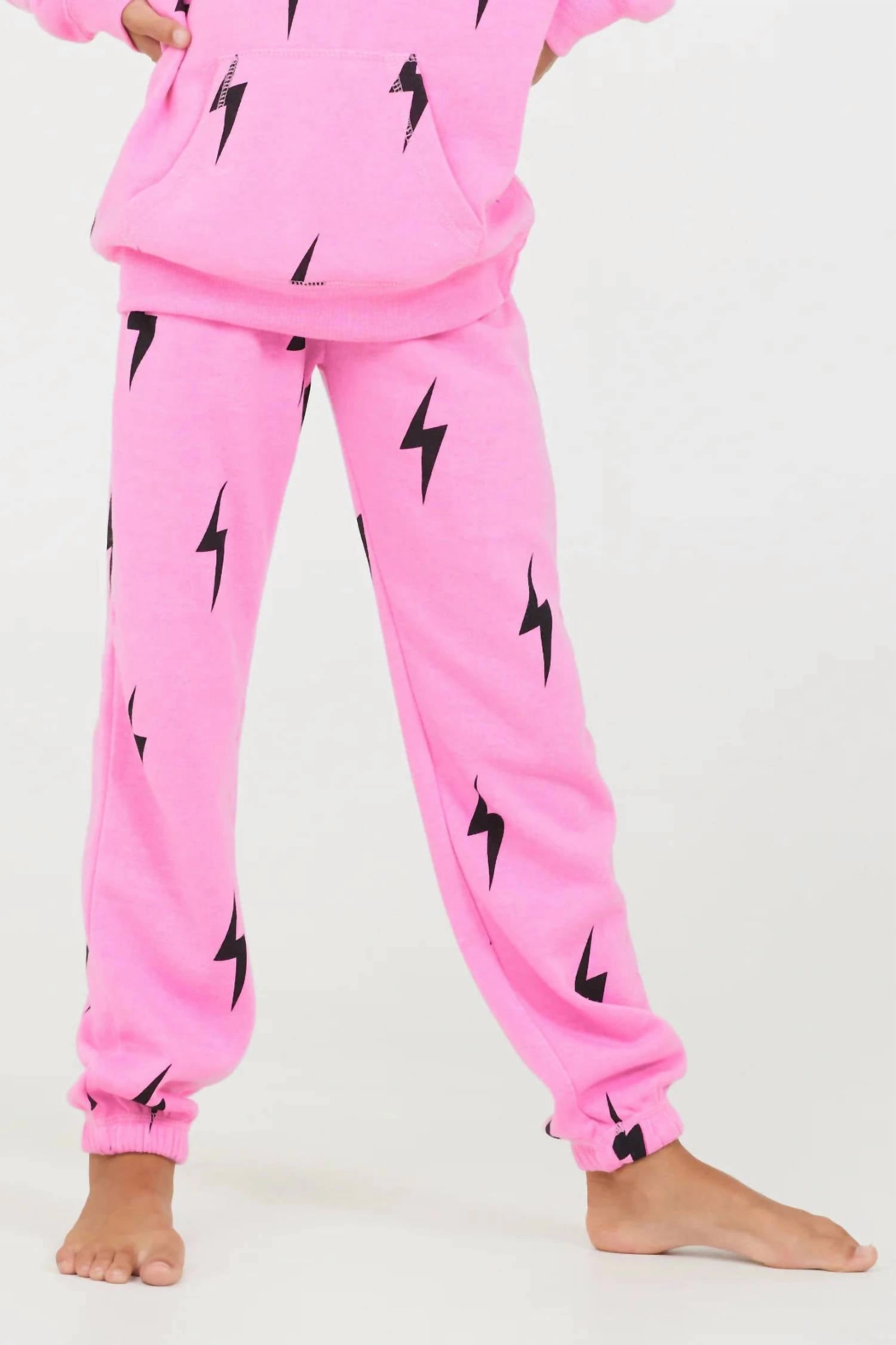 Lighting Bolt Joggers In Pink Casual Comfort Wear