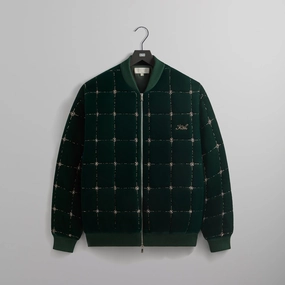Kith Beaded Velvet Clay Bomber Jacket - Stadium DoubleLayered Collar