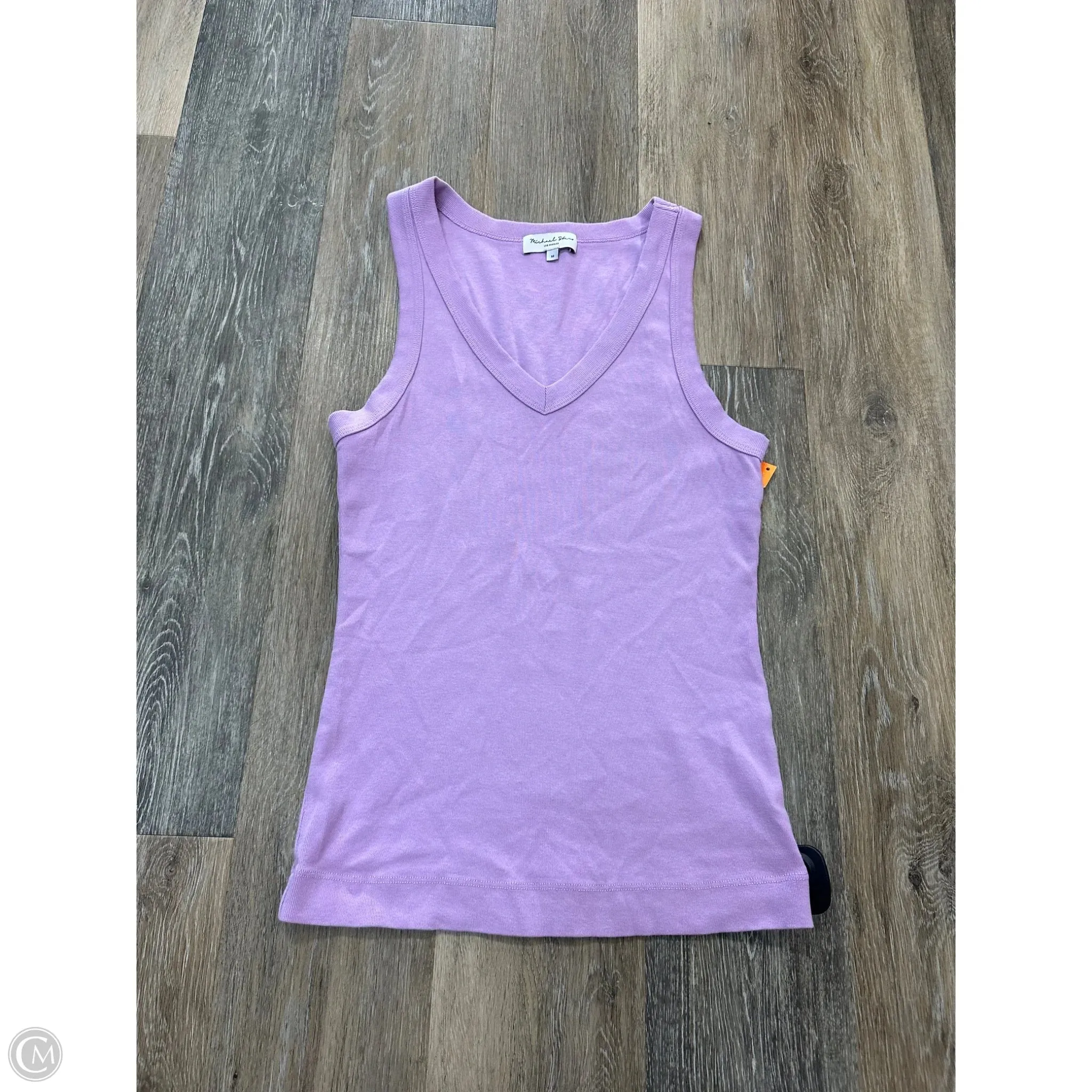 AdjustableDrawstring Summer Polo Tank Top By Michael Stars In Purple, Size: M