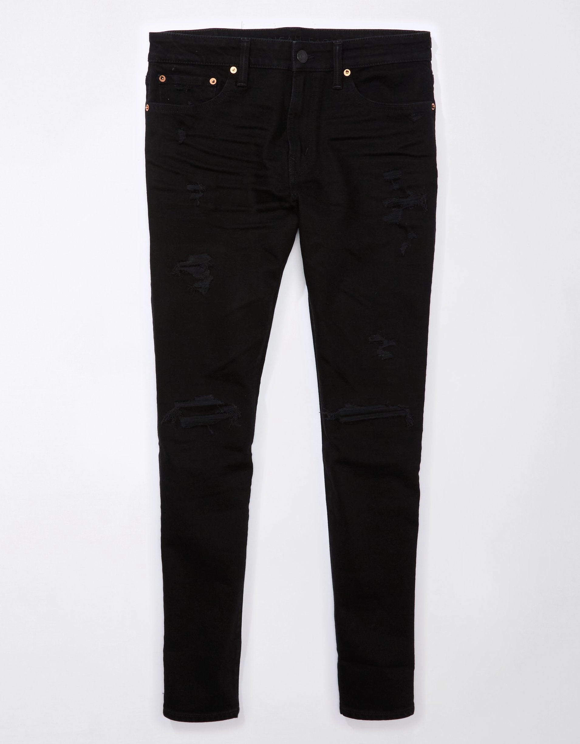 AE AirFlex  Patched Ultrasoft Athletic Skinny Jean Rainy Day Vintage Lover