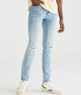 Aeropostale Mens Super Skinny Premium Max Stretch Jean With Coolmaxar Technology Spring Attire Organic Cotton