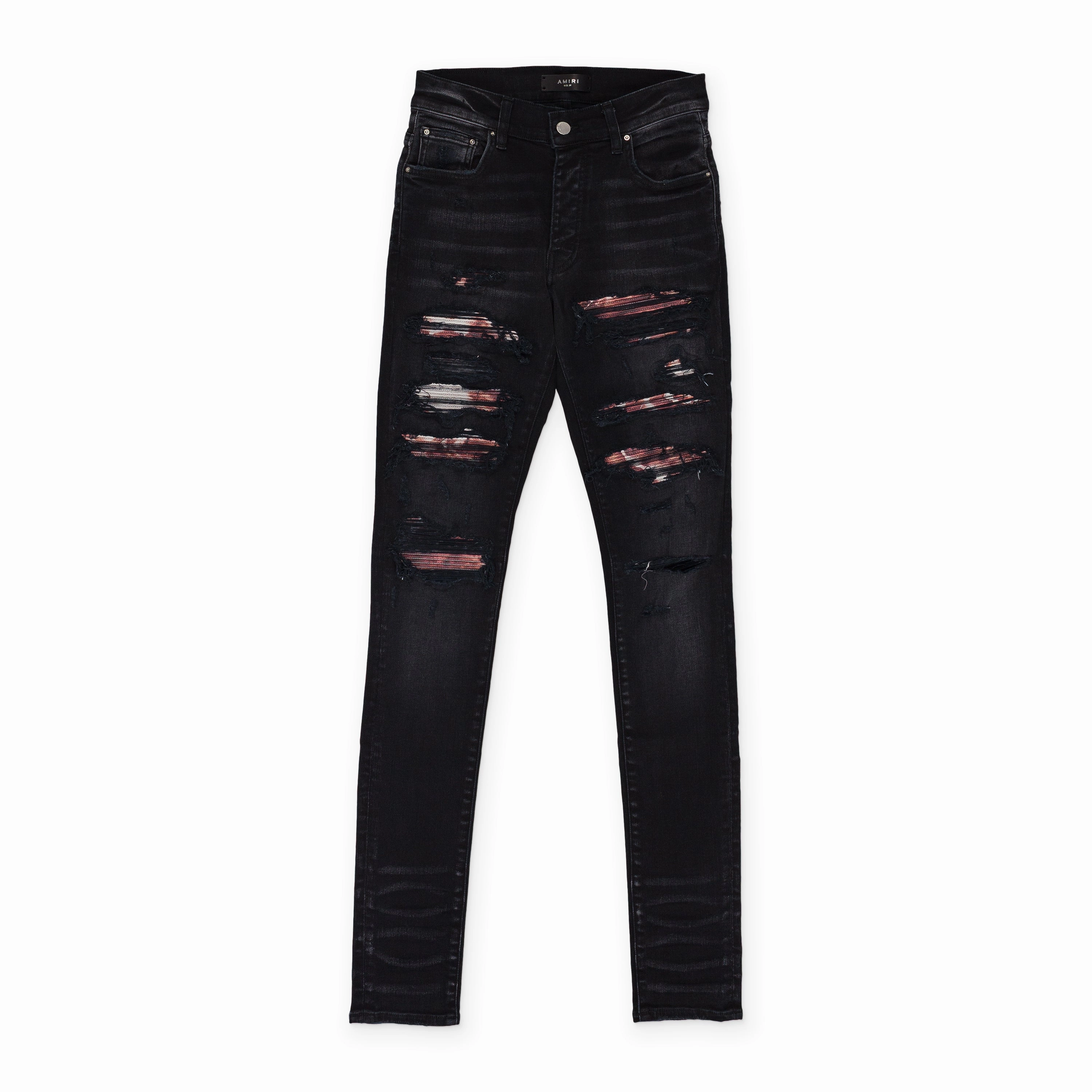 Utility Basic Flexible Waistband Construction AGED BLACK TIE DYE BANDANA THRASHER JEANS