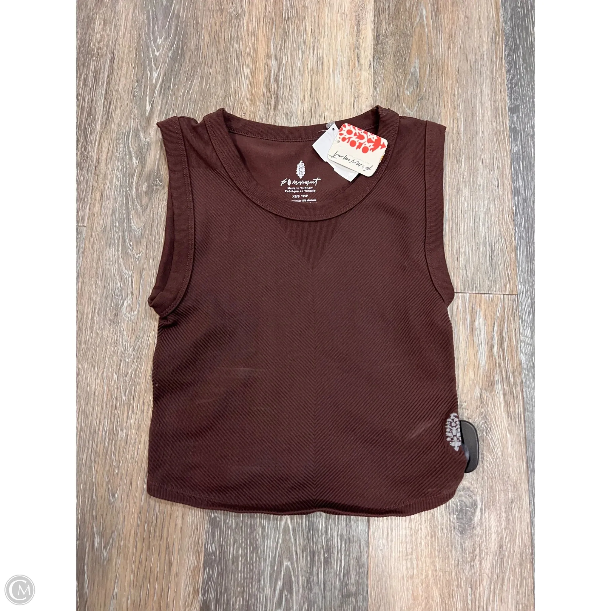 Tank Top By Free People In Brown, Size: Xs Adjustable drawstring Soft touch finish
