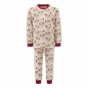 Beige Animal Print PJ Set Non Restrictive Design