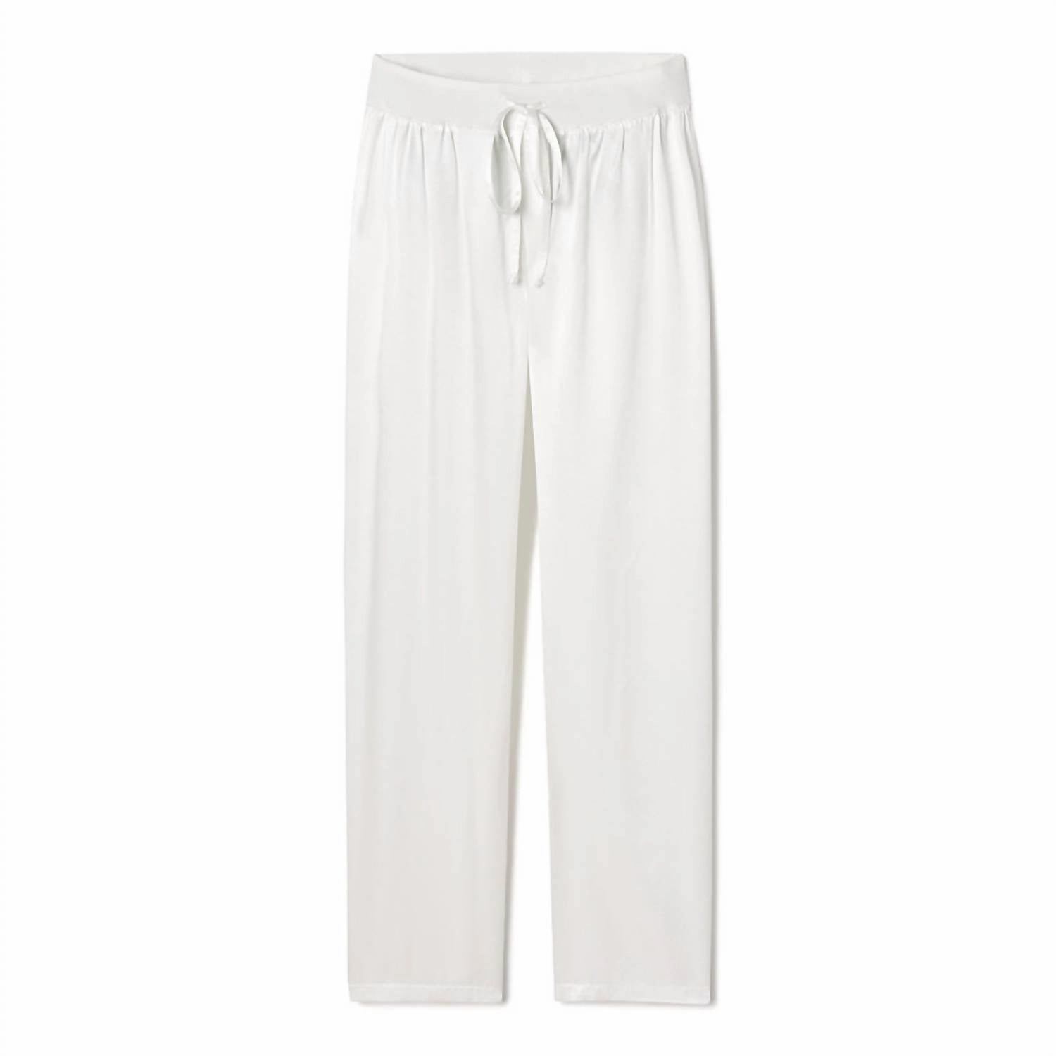 Jolie Satin Pant With Draw String In Pearl Reinforced Edges