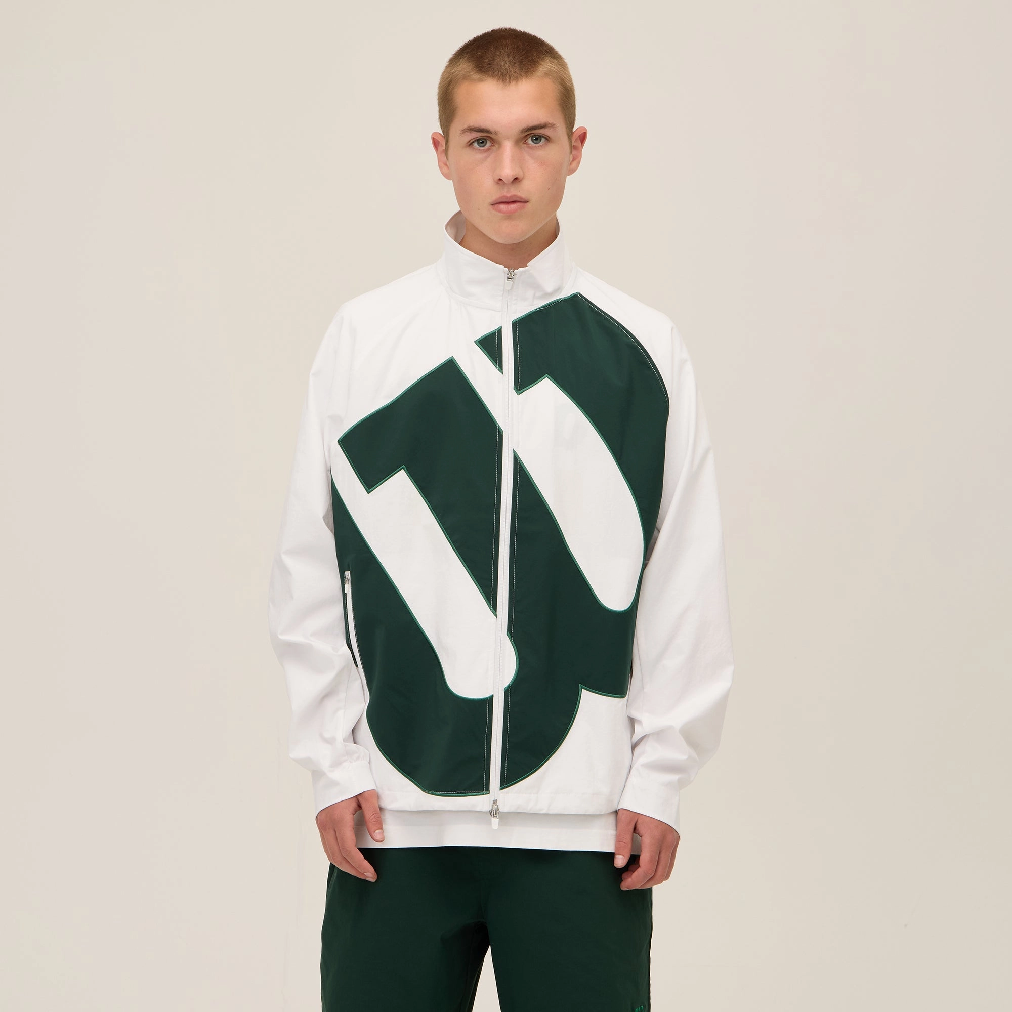 Kith for Wilson Track Jacket - White Layering Compatible Cut Slim Fit Styles