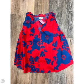 Top Sleeveless By Velvet By Graham & Spencer In Blue & Red, Size: M Anti Microbial Lining